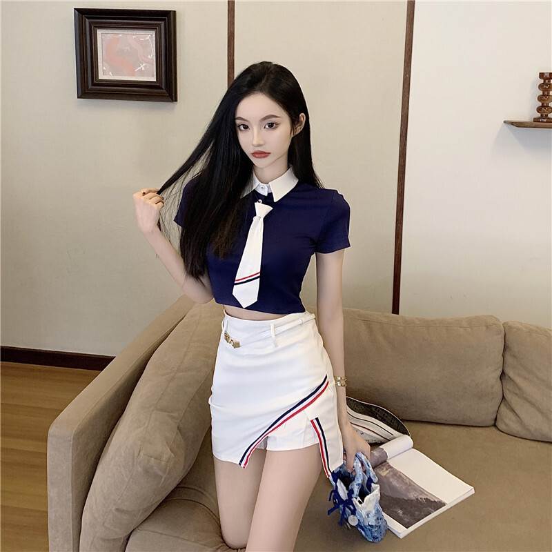 セットアップ レディース キャバ ドレス ミニ 超ミニ セクシー 制服風 チアガール風 個性的 可愛い 上下セット スカート風 ワンピ おしゃれ キャバ嬢 半袖 細身 キュート ガーリー カジュアル