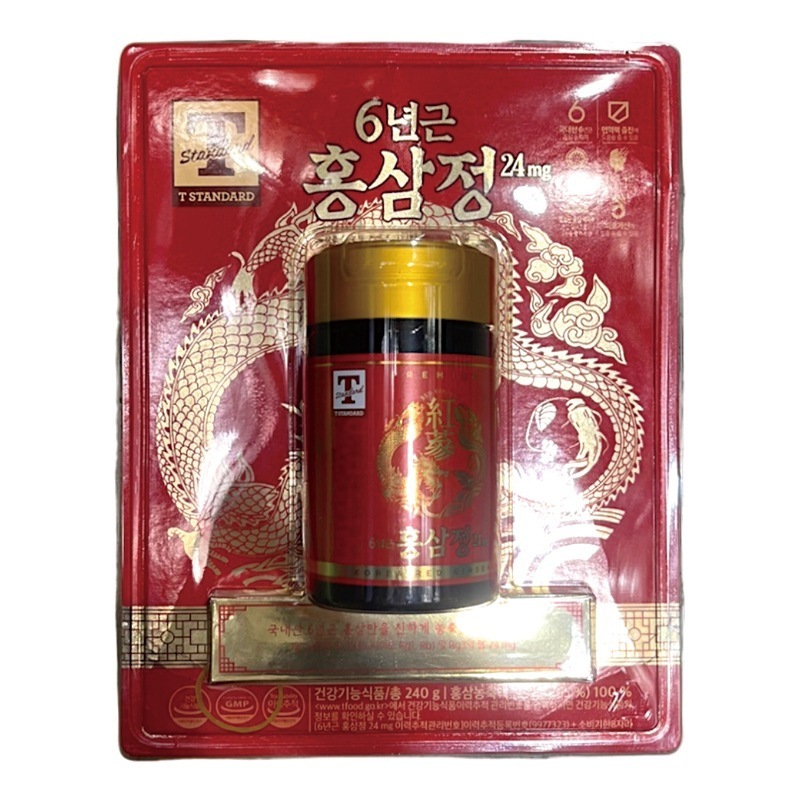 【Tスタンダード】 6年根紅 紅参精 24mg 240g tt