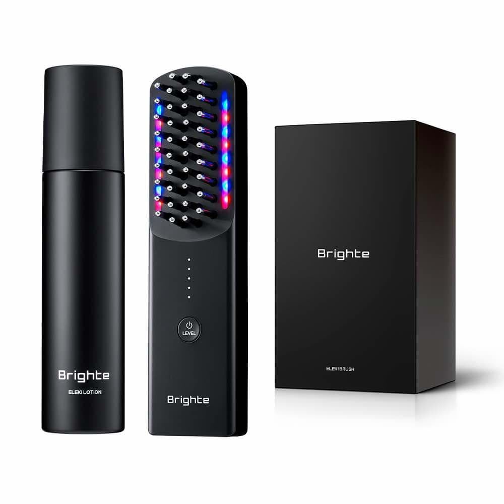 【佐々木希 アンバサダー】Brighte(ブライト) ELEKI BRUSH（旧型） & ELEKI LOTION 美顔器 EMS フェイスケア サロン級美顔器 専用化粧水 ミスト化粧水 NMN ツボ