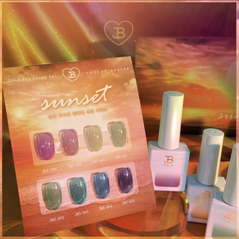 [GRACIA JIN B] 【SUNSET夕焼け空】 SYRUP 11ml 8色 セット / 暖かい輝きを表現した美しい「日没」シロップジェルネイル