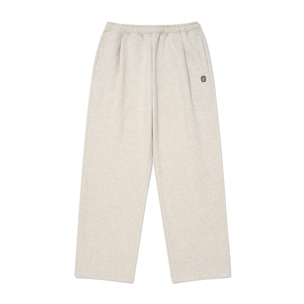 COVERNAT 24FW ワンタックセミワイドフィットスウェットパンツオートミール