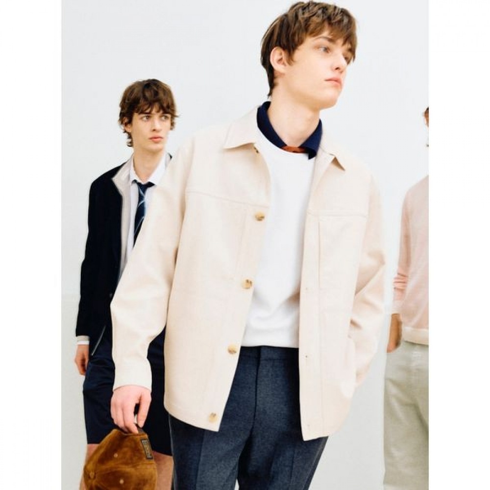 [ロガディス] ポリツイルファブリックジャケットベージュ（RY5239C03A）