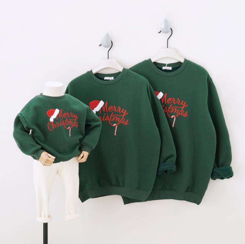 秋冬用裏起毛親子お揃いパーカーカップルユニセックス家族お揃いルームウェア