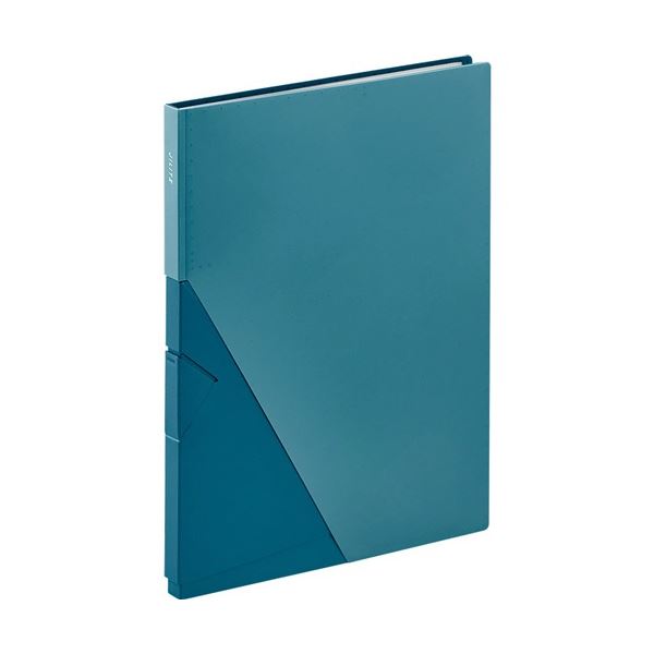 (まとめ) キングジム ジリッツ クリアーファイル A4タテ 20ポケット 背幅16mm アオ 8832 1冊 (×10セット)