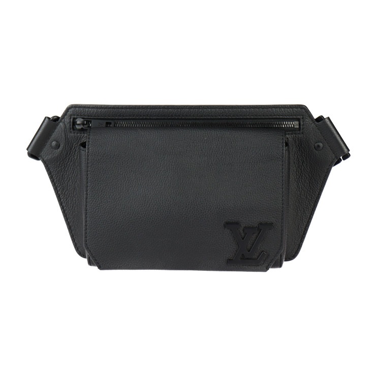 超美品 ルイ ヴィトン テイクオフ・スリング ボディバッグ M57081 グレインレザー ノワール ブラック LV 【本物保証】