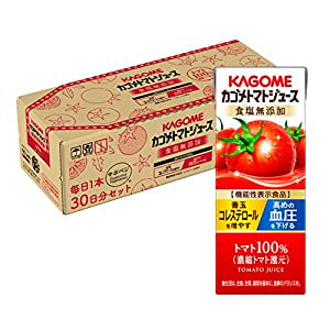 [Amazon 限定ブランド]カゴメ トマトジュース 食塩無添加 200ml30本 フル段ボール サ
