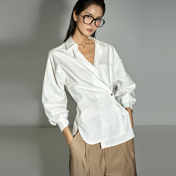 S792 アンバランス シャツ