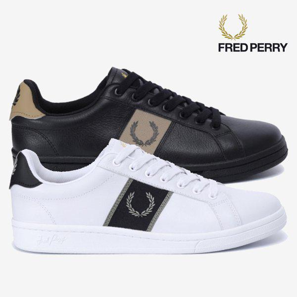 男性（FRED PERRY）B721 レザー ブランド ウェビング レザー スニーカー 2種 SFPM2416304
