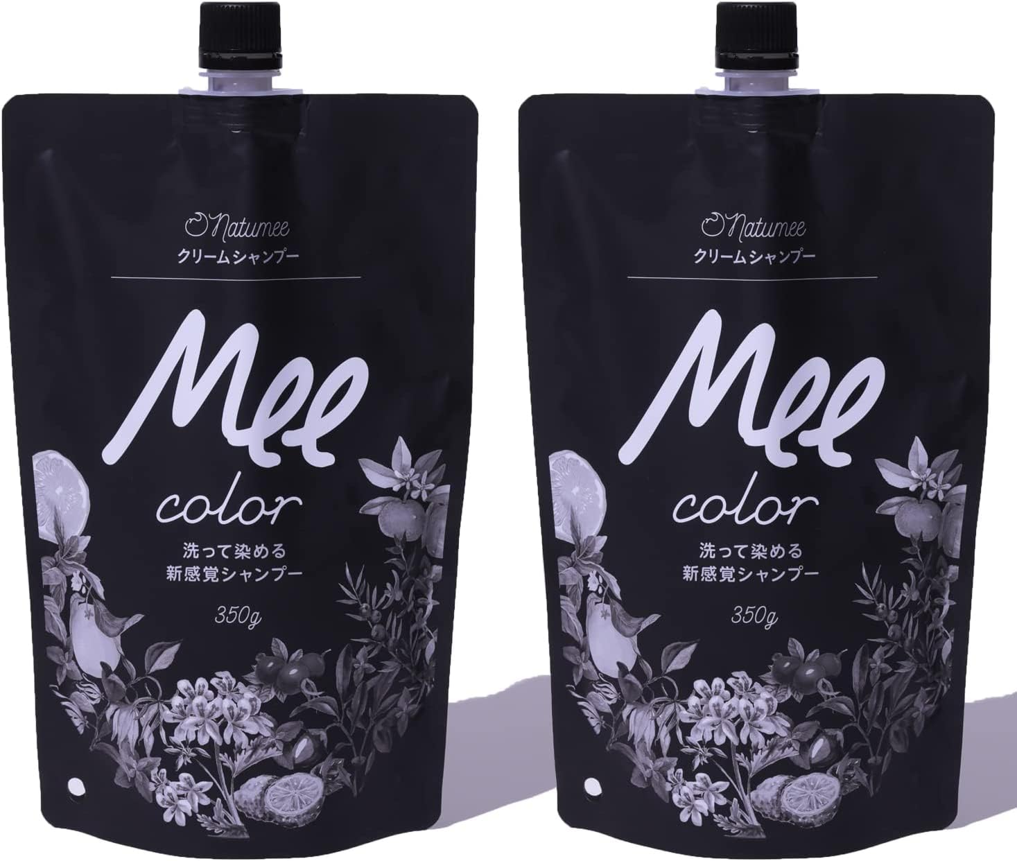 [Mee Color] [ミーカラー] 【2個セット】クリームシャンプー MEE color(ブラック 350g)