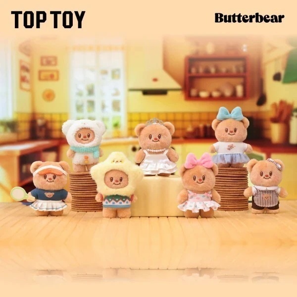 【正規品保証】TOP TOY バターベア ぬいぐるみキーホルダー butterbear フィギュア　セット 海外限定310
