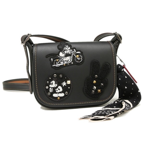 コーチ バッグ アウトレット COACH F59355 QB/M2 ミッキーパッチーズ ディズニ― ショルダーバッグ ブラックマルチ コーチ バッグ アウトレット COACH F59355 QB/M2 ミッキーパッチーズ ディズニ― ショルダーバッグ ブラックマルチ
