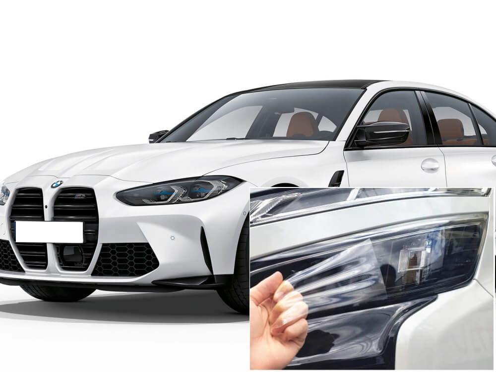 ヘッドライトプロテクションフィルム (BMW M3 セダン G80型) 車種専用 カット済み 左右セット ヘッドライト保護 7,210円
