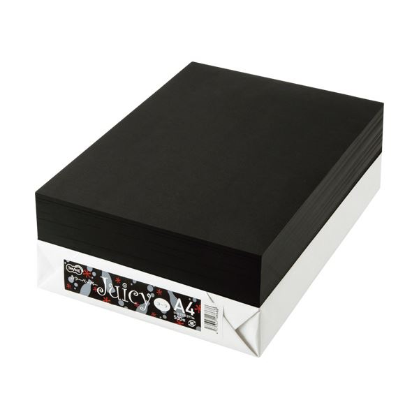 （まとめ）TANOSEE カラーペーパーJuicy A4 コーラ 1冊(500枚) (×3セット)