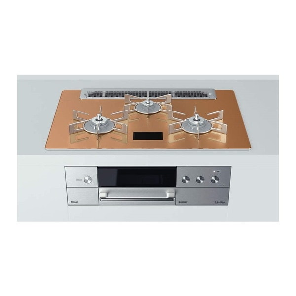 RHS71W31E12VCASTW-LP スパークリングカッパー DELICIA [ビルトインガスコンロ (プロパンガス用両側強火力幅75cm)]