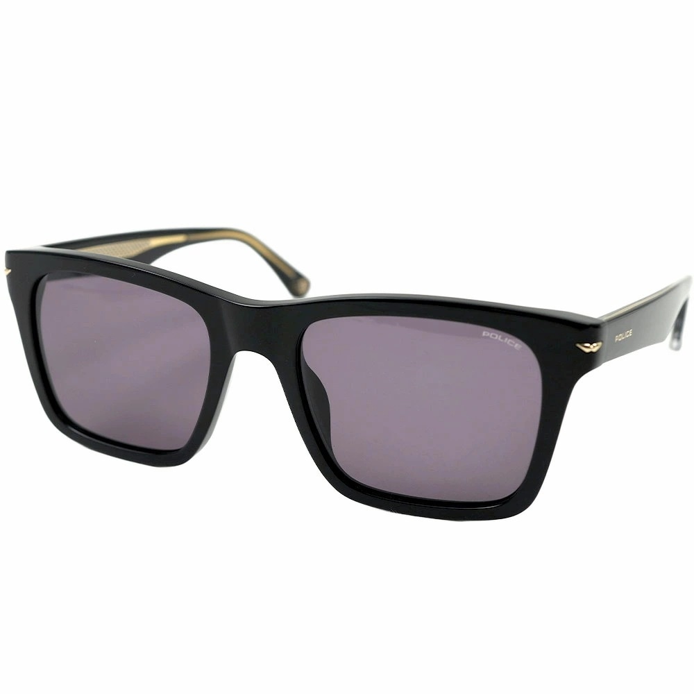ポリス サングラス POLICE メンズ スクエア ウェリントン シャイニーブラック スモーク SPLN35 0700 53 SPLN35-0700
