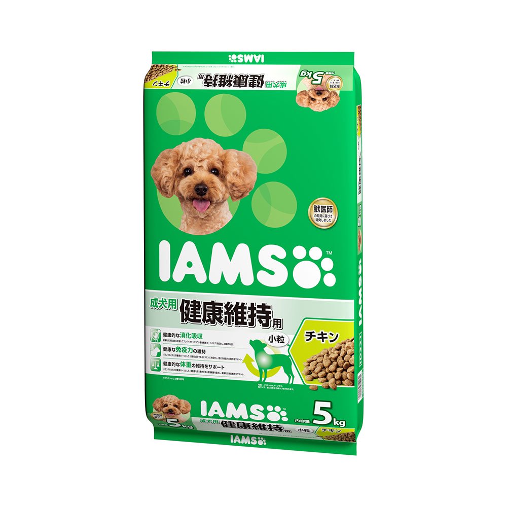 ドッグフード　成犬用　健康維持用　チキン　小粒　５ｋｇ　正規品　ＩＡＭＳ　お一人様４点限り　ＣＲＣ45―05―40―01―20 4,657円