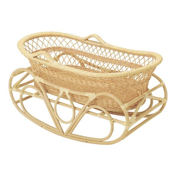 ヨーラン ラタン ベビーベッド ゆりかご 籐家具 幅95cm