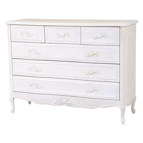 アンティーク風ワイドチェスト/リビング収納 [幅120cm] 木製 『ハンプトンシリーズ』 姫系 66,105円