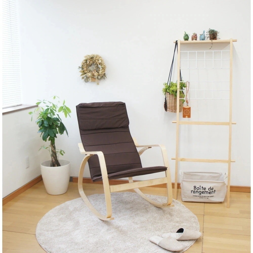 ロッキングチェア 肘掛けイス 一人掛け リラックスチェア フクダクラフト リラックスロッキングチェア CR-5892 BR Y ブラウン