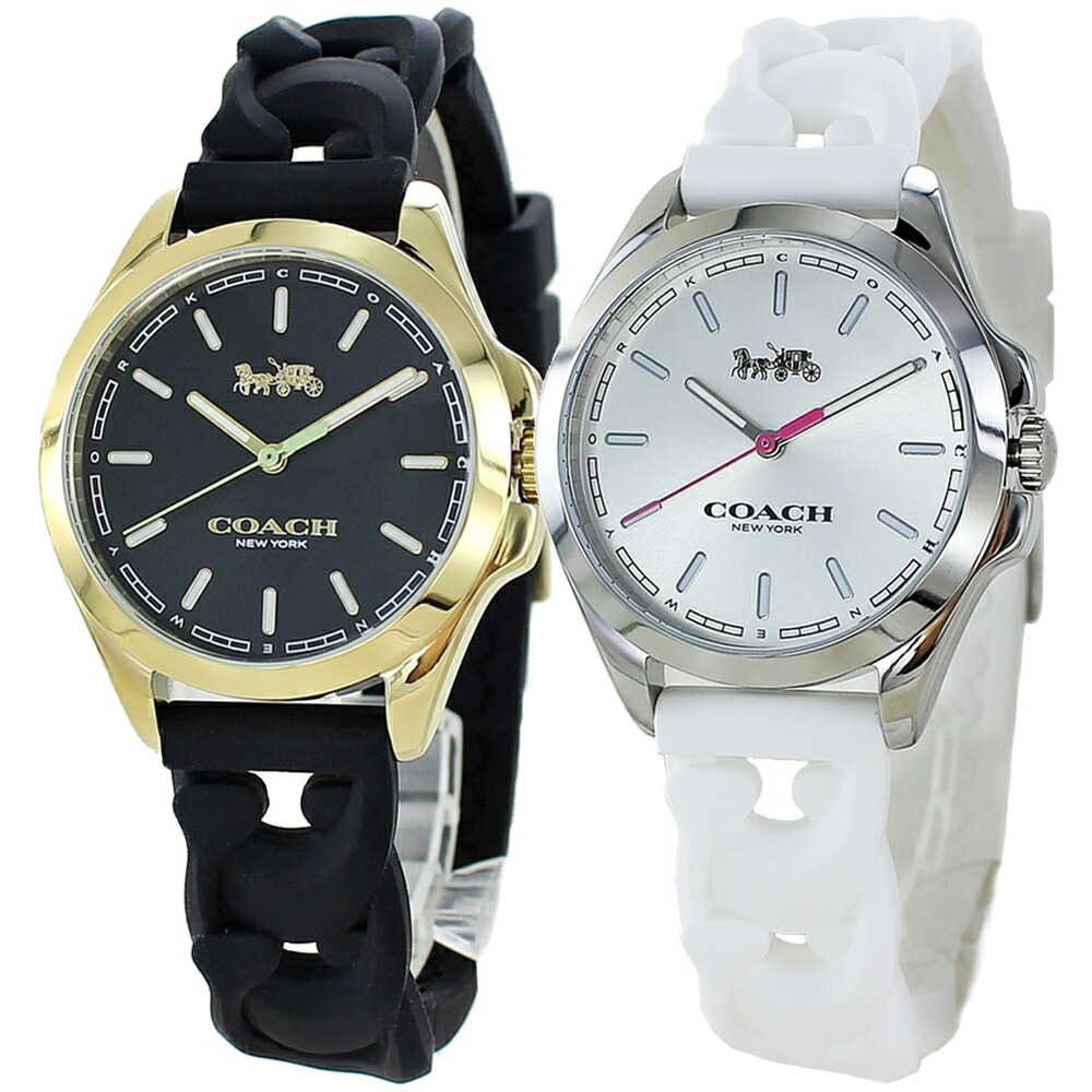 コーチ ペアウォッチ 腕時計 手表 ペア カップル 大人 黒 白 シリコン ラバー お揃い 友達 プレゼント ペアギフト おすすめ 結婚祝い ブランド 時計 シンプル 誕生日 結婚記念日 ポイント消化 47,520円