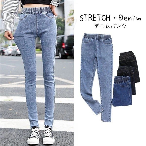 【裕福になる】デニムパンツ レディース スキニー パンツ ストレッチ レギンス ジーパン ジーンズ ウエストゴム