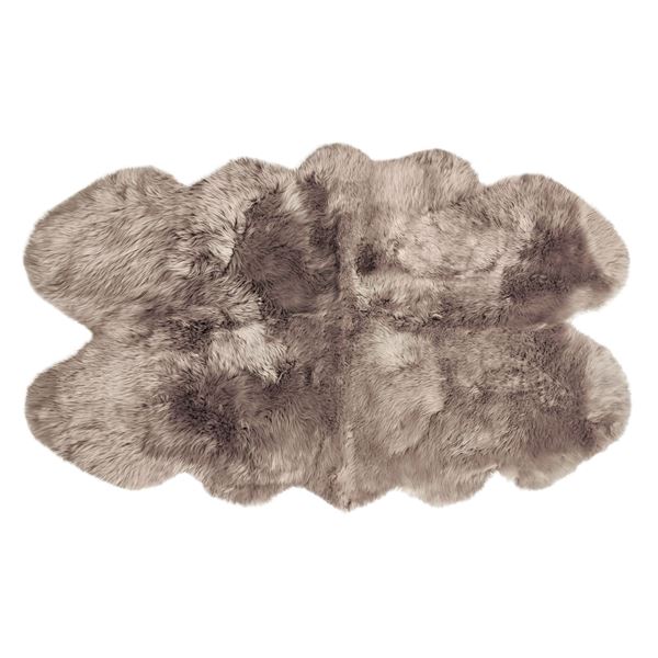 ムートンラグ 約90×160cm 4匹サイズ ブラウン 20,164円