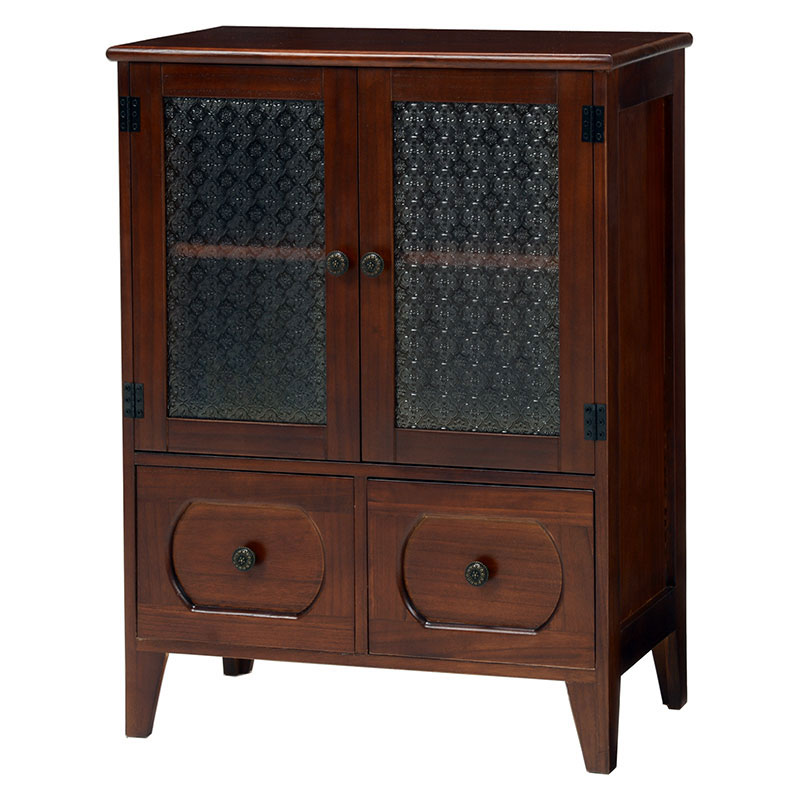 HAGIHARA(萩原) レトロキャビネット(幅60×奥行35×高さ80cm) MCC5187BR