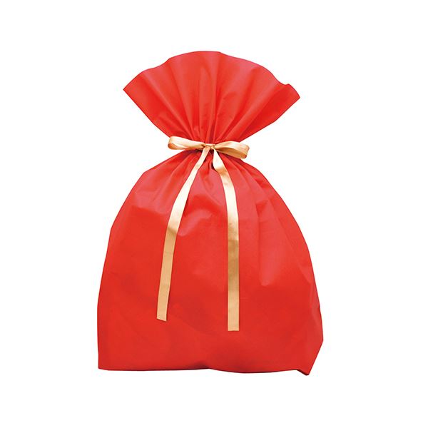 （まとめ） ササガワ 巾着袋超BIG レッド 750×1000mm 50-3951 1枚 (×5セット)