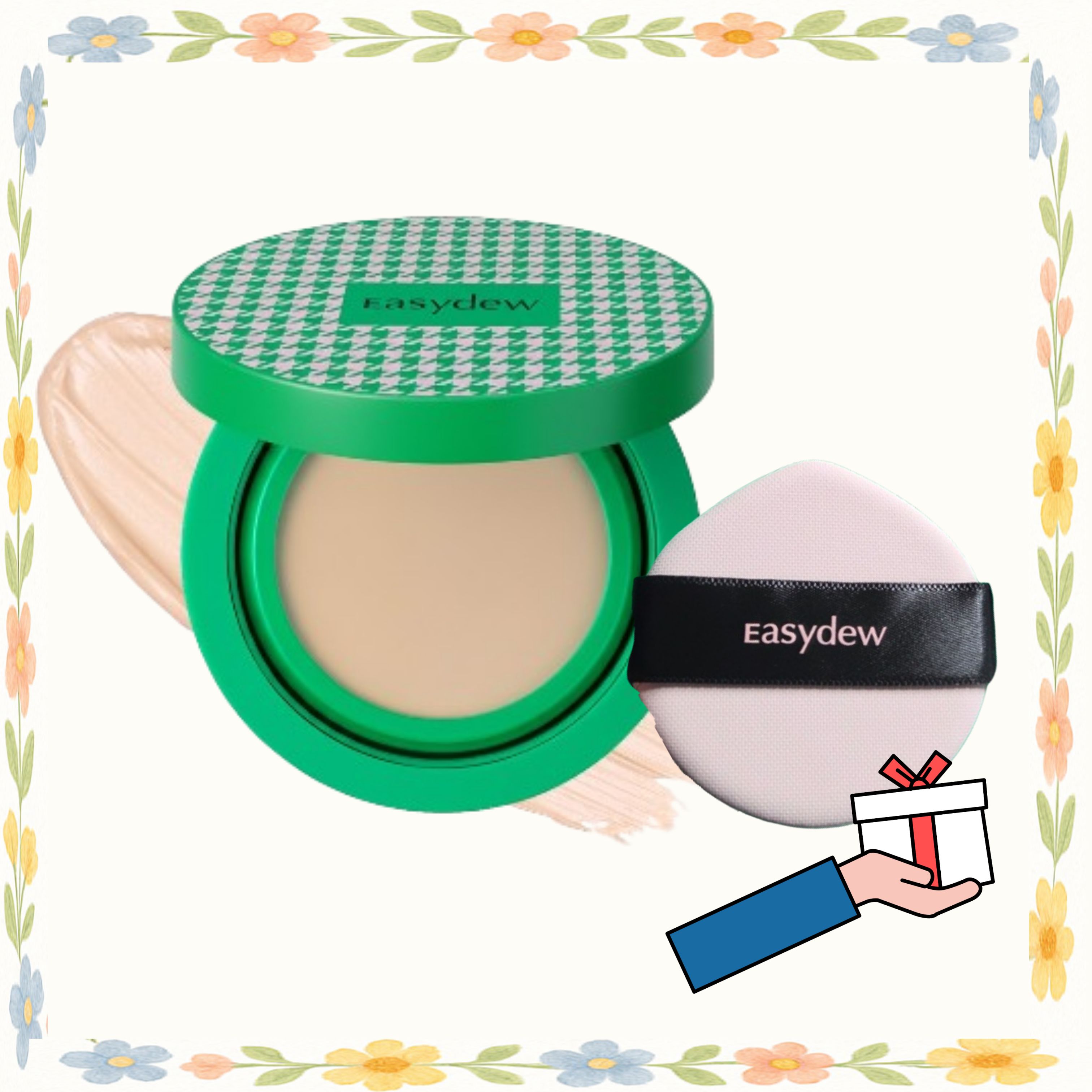 [韓国人気ファンデ]メラビ トニング グロー カバー パック 19g/クッションファンデ ファンデーション 韓国コスメ シミ毛穴カバー Kビューティー ベースメイク 化粧 下地 トーンアップ 肌補正