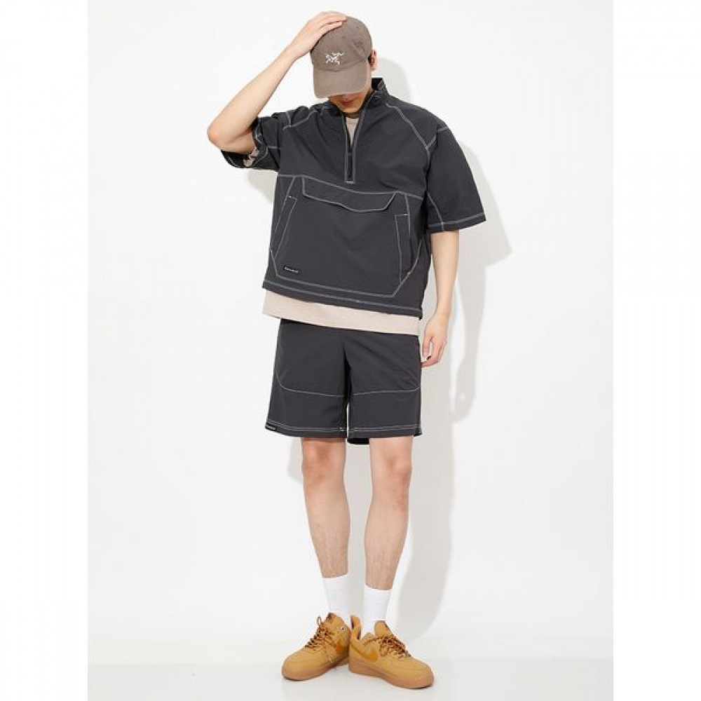 [ハリソン] ステッチショートスリーブアノラックセットアップWSPC1505