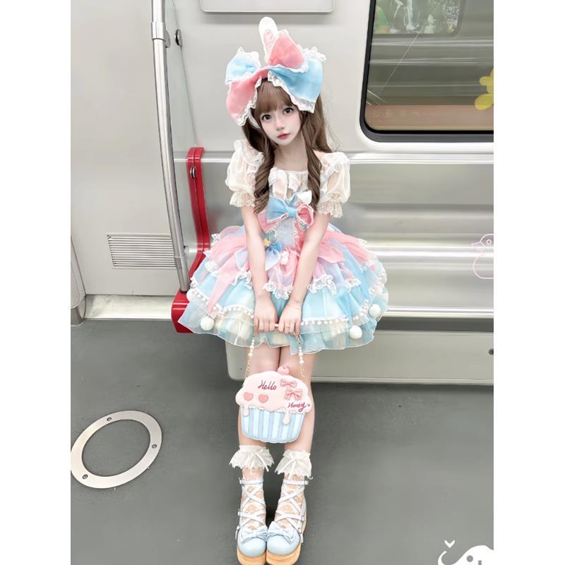 現品新品9割引-【兎兎楽園】道化師cos服ハロウィーンロリータlolitaワンピース