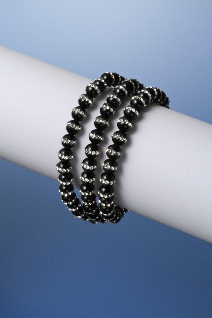 きらきらオニキス３連ブレスオニキス/パワーストーン ブレスレット