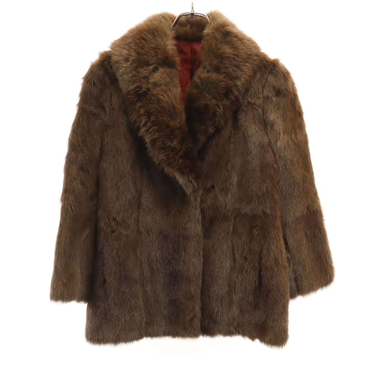 毛皮コート ブラウン ファー レディース 古着