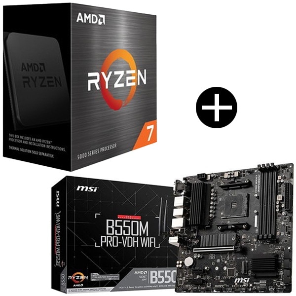 国内正規品 Ryzen 7 5700X W/O Cooler CPU + MSI B550M PRO-VDH WIFI microATXマザーボード セット