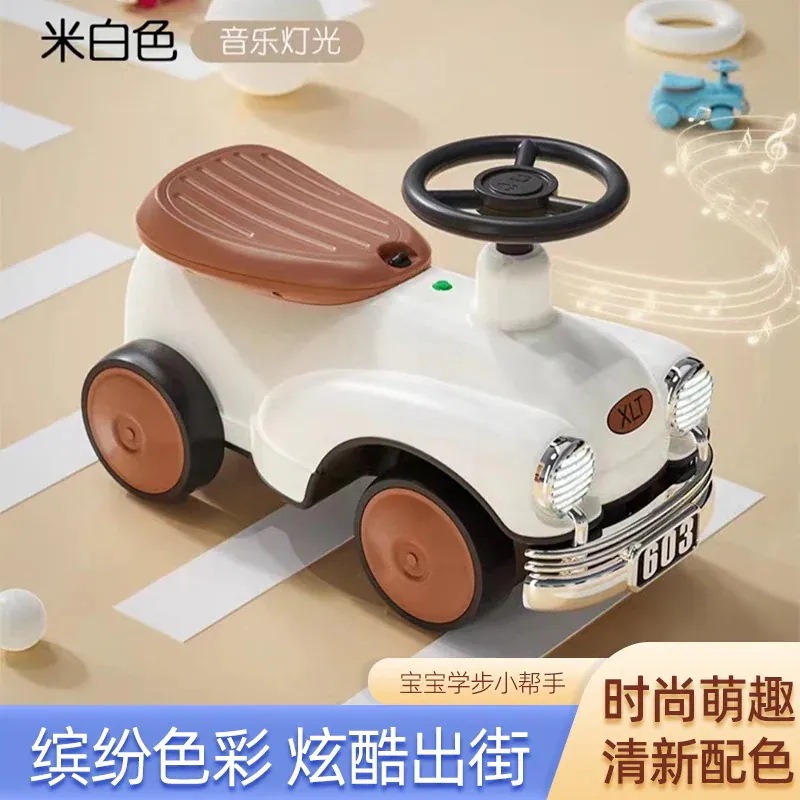 レトロ子供用スクーターツイストスクーターバランスカー1-3歳2ベビー四輪幼児スクーターベビーカー