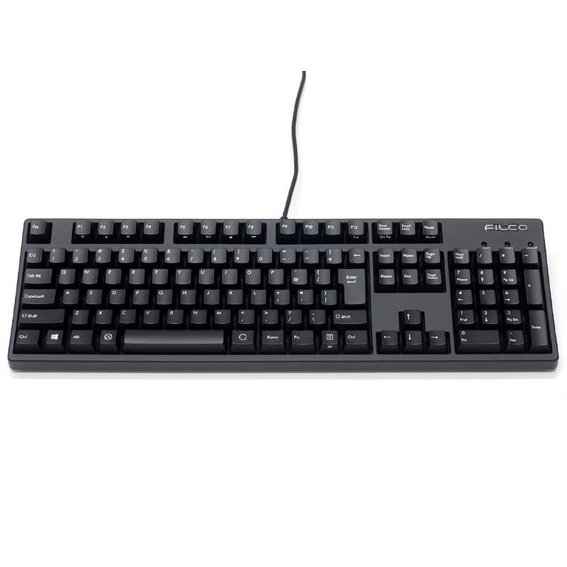 FILCO　キーボード Majestouch 3 日本語かななし (静音赤軸) ［有線 /PS/2・USB］ マットブラック　FKBN108MPSNMB3