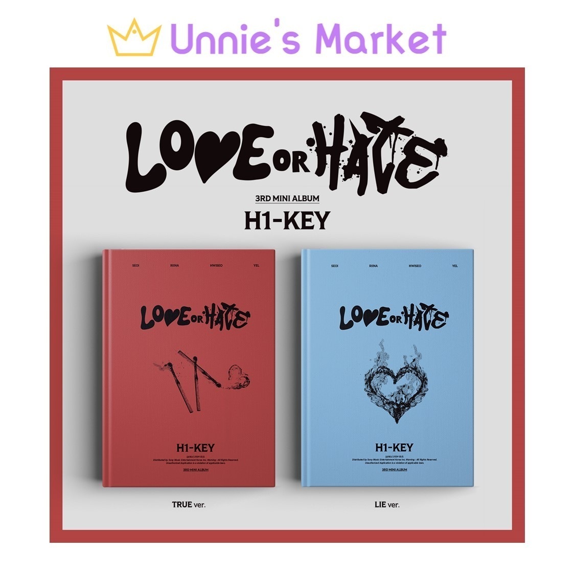 [SET] H1-KEY LOVE or HATE 3rd Mini Album 5,355円