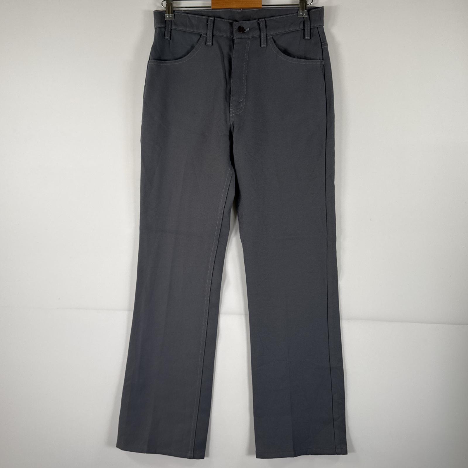 古着 90s/90年代 USA製 スラックスパンツ ランチャーパンツ フレア ブーツカット ポリエステル w33 L34 グレー メンズ