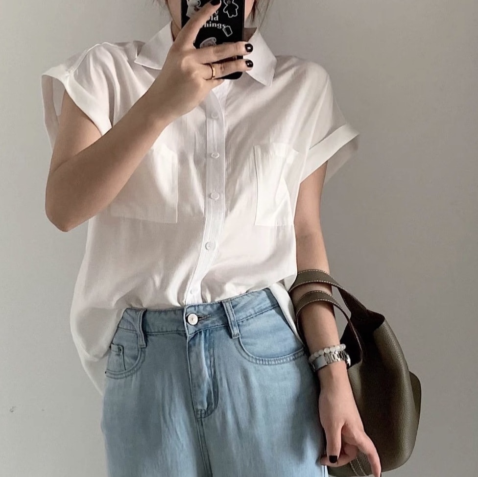 レディース トップス シャツ 半袖 前開き ボタン 春 夏 かわいい 大人可愛い きれいめ シンプル カジュアル 上品 おしゃれ かっこいい レトロ こなれ感 ラフ ガーリー ルーズ 個性的 クール