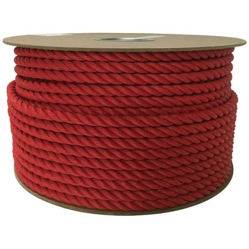 ユタカメイク　ユタカ ポリエチレンロープドラム巻 12mm×100m レッド　PRE-61