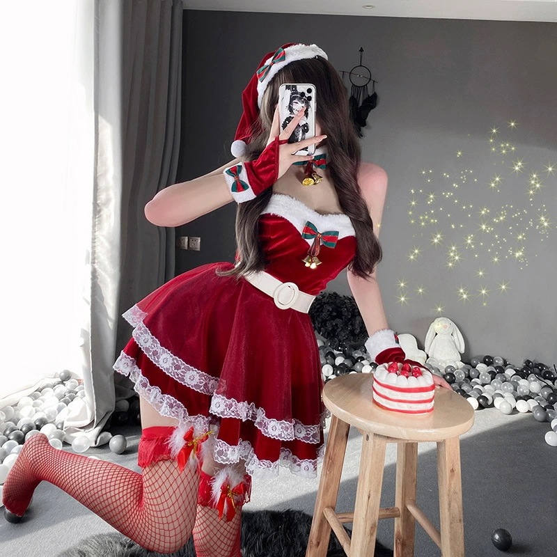 クリスマス サンタランジェリー サンタコスプレ サンタクロース セクシー ベビードール コスチューム サンタ衣装 勝負下着 レッド 女性 大人 可愛い エロ エッチ クリスマス衣装 サンタガール ワン