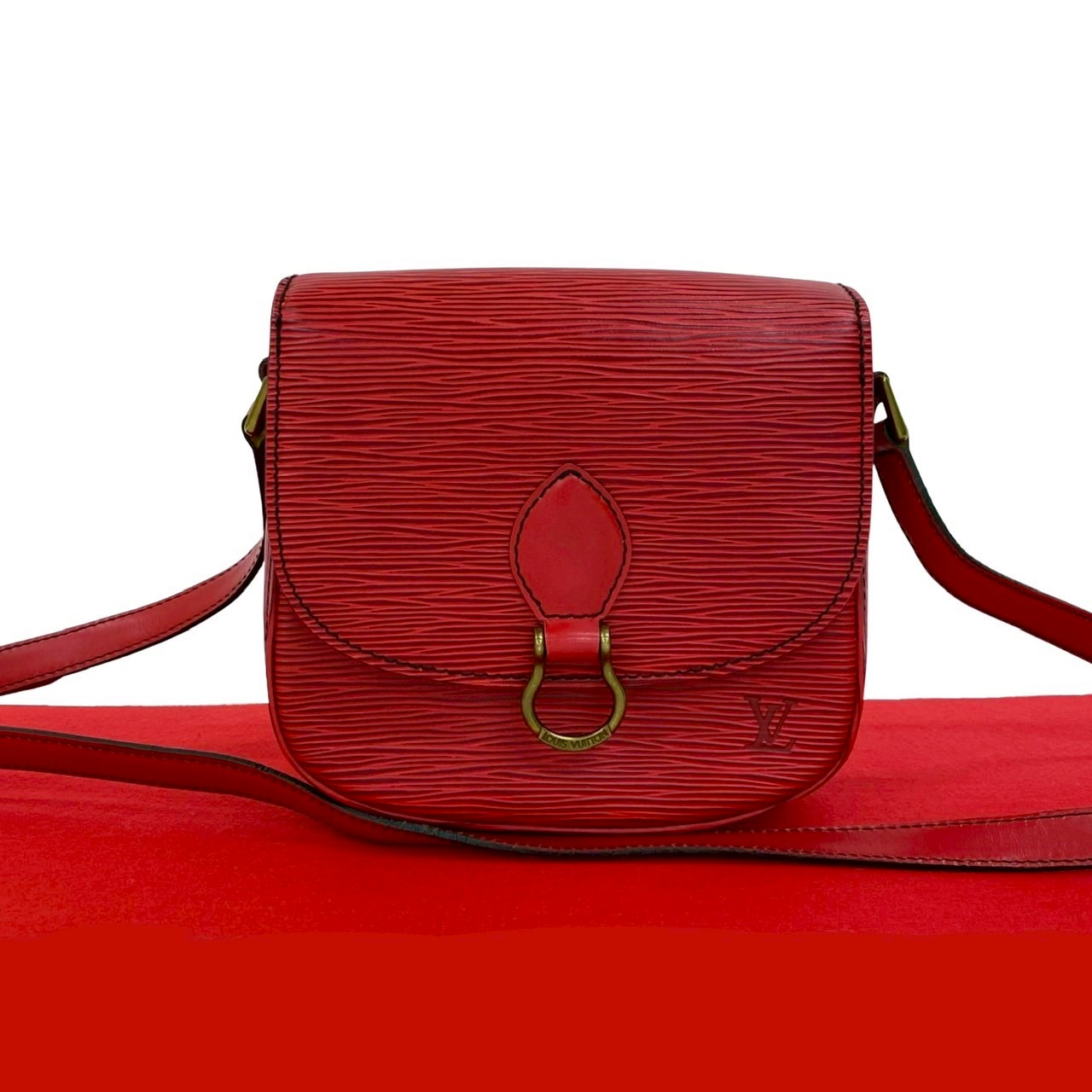 ヴィンテージ ミニ サンクルー エピショルダーバッグ レザー レッド 37247