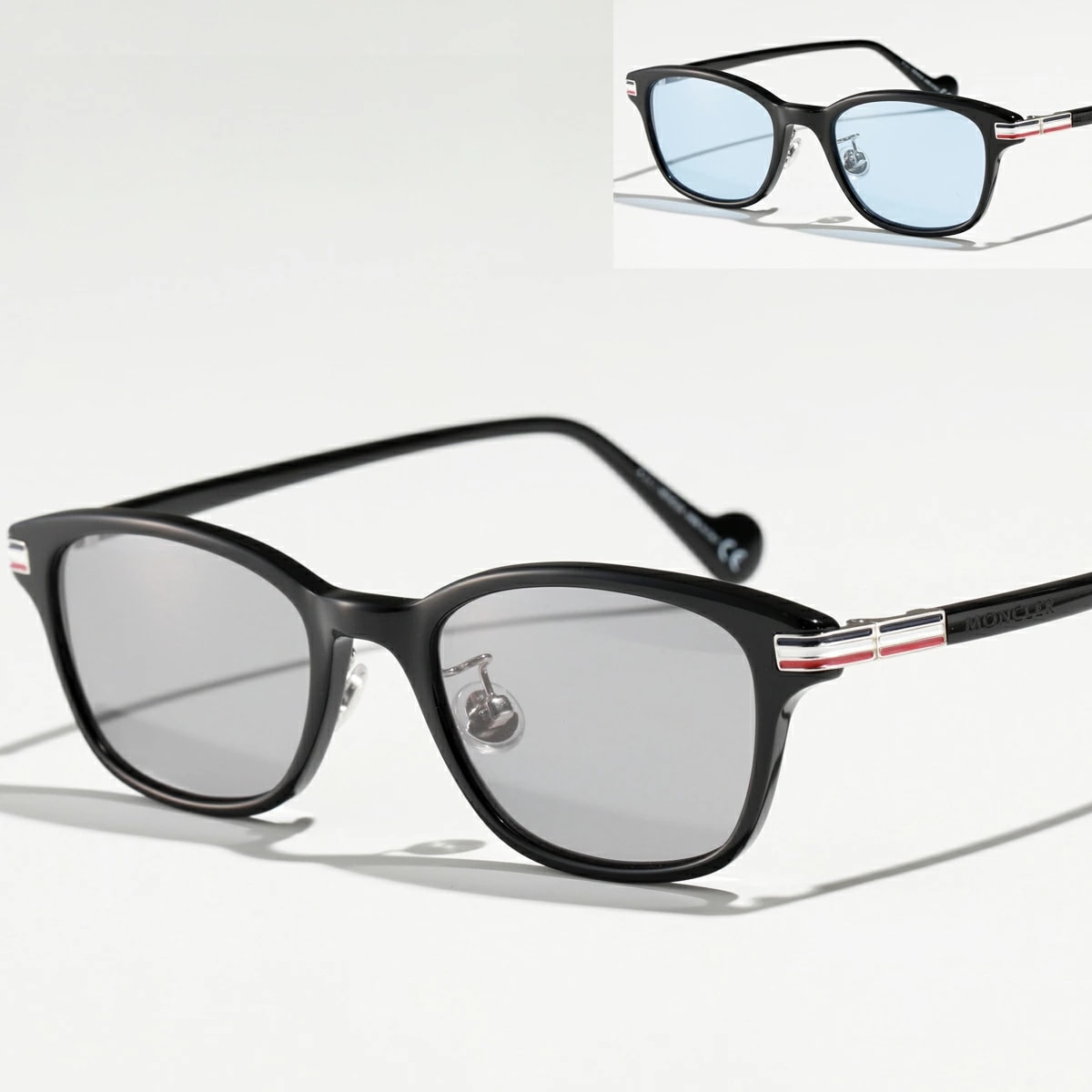 MONCLER モンクレール メガネ ML5116-D レディース カラーレンズ スクエア型 眼鏡 めがね ロゴ レジングS ロリアンBL アイウェア サングラス カラー2色