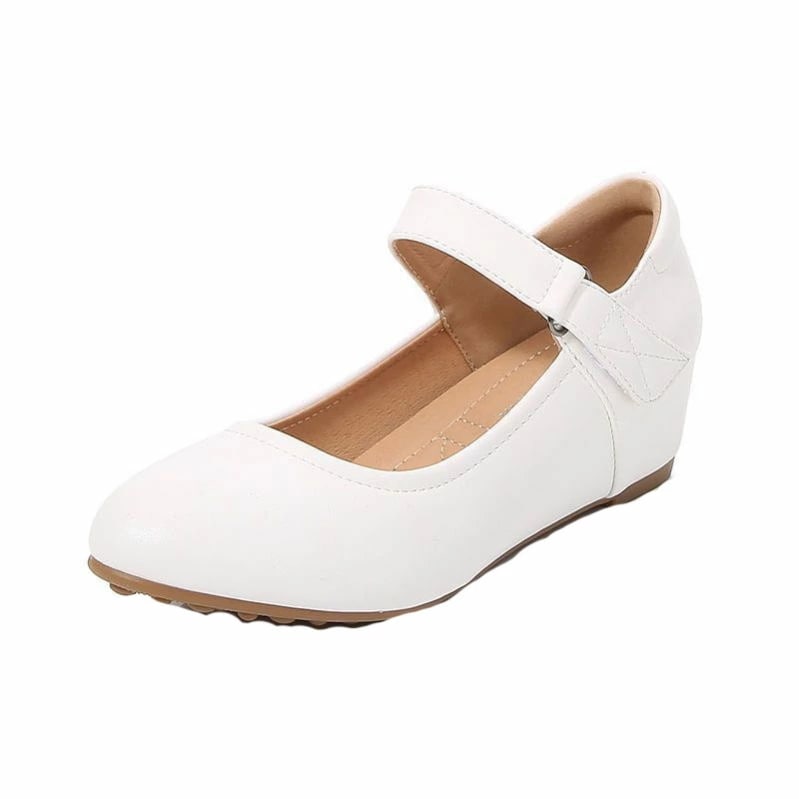 1000円OFFクーポン ウェッジソール パンプス 痛くない 厚底 幅広 4cm ヒール ストラップパンプス 歩きやすい パーティー レディース ローヒール 入園式 4cm ウエッジソール ラウンドト