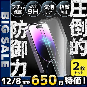 【BIG SALE限定】 16シリーズ登場 iPhone ガラスフィルム 2枚入 全画面 16 Pro 15 14 13 12 11 XR SE 3 2 8 保護