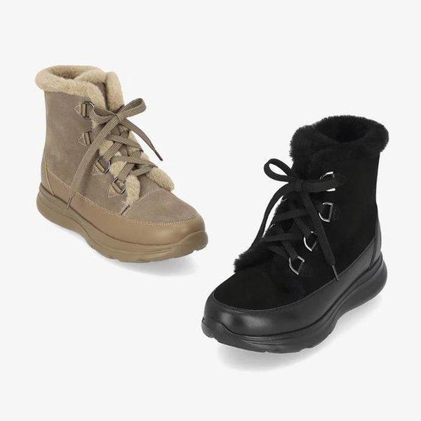 HC08 女性 牛革 ファー アンクルブーツ LCWA14U54C (42512717)