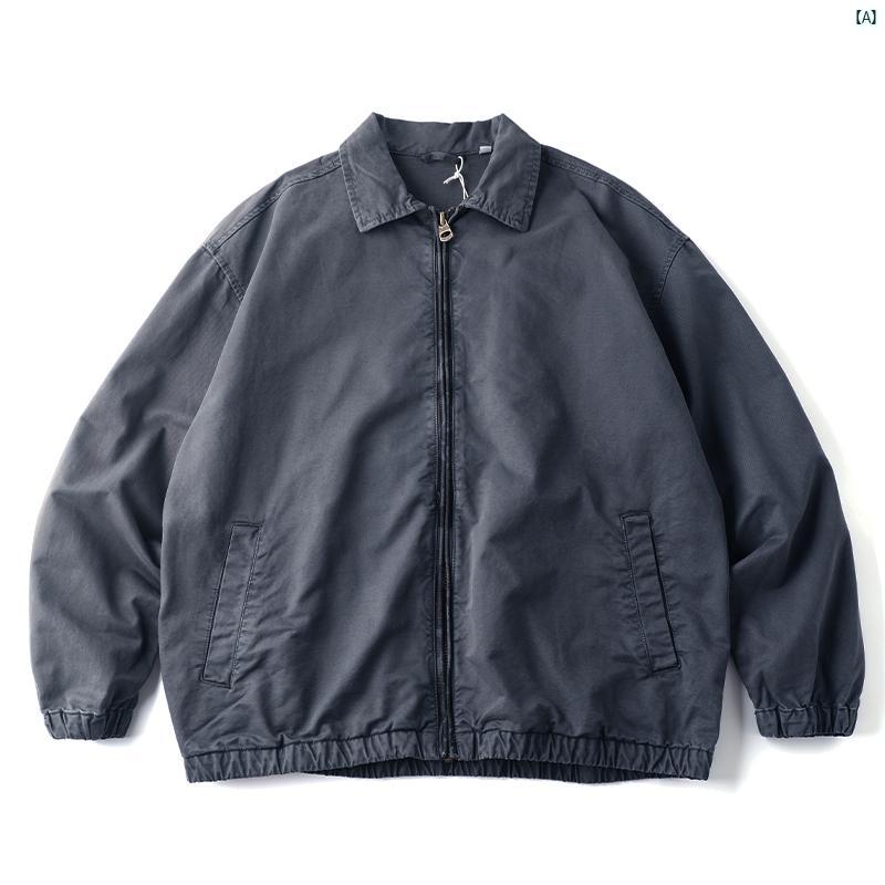 メンズ　メンズファッション　 レトロ ウォッシュド 加工 ジャケット メンズ 春秋 コットン デトロイト ワークウェア