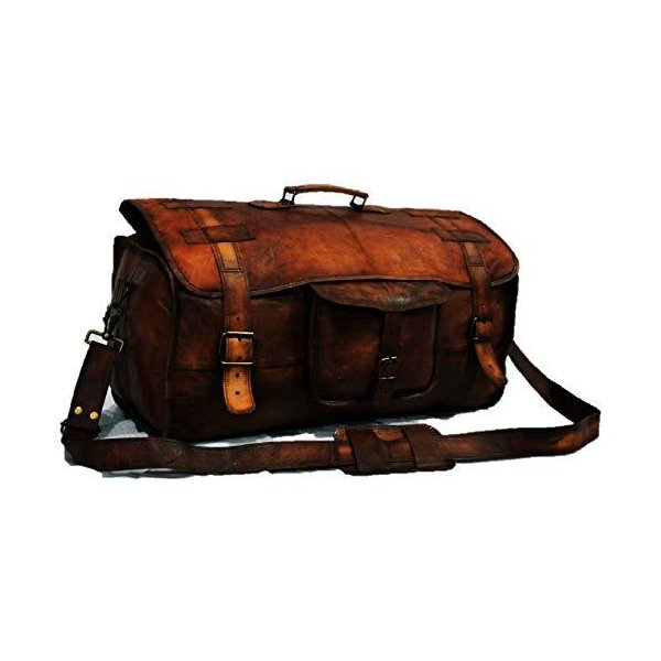 Urban Dezire Leather Duffel Travel Gym Overnight Weekend Leather Bag Sports Cabin 並行輸入品旅行バッグ