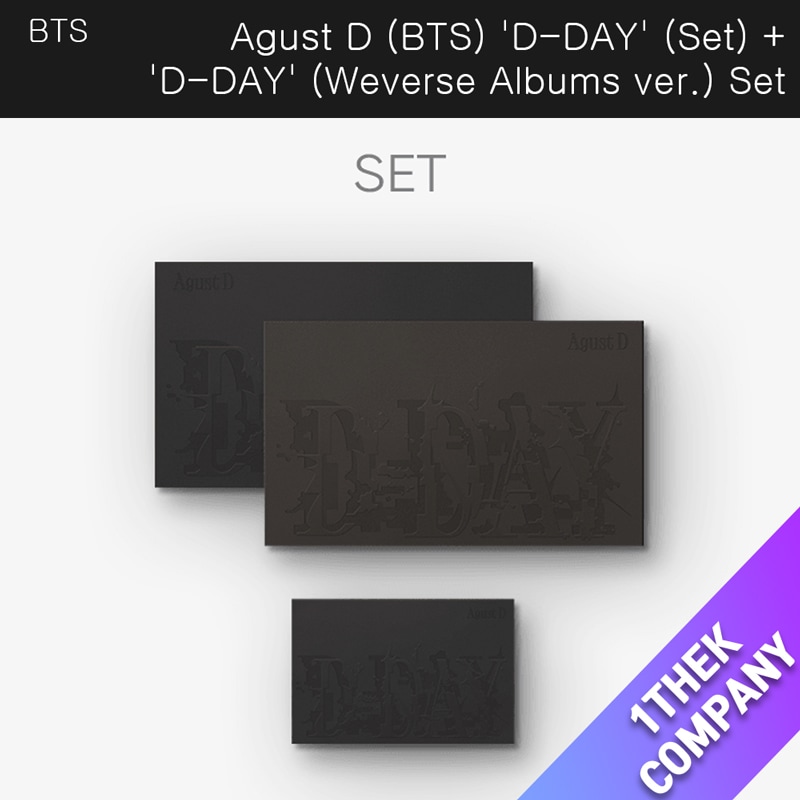 （セット）BTS - Agust D (BTS) D-DAY (Set) + D-DAY (Weverse Albums ver.) Set