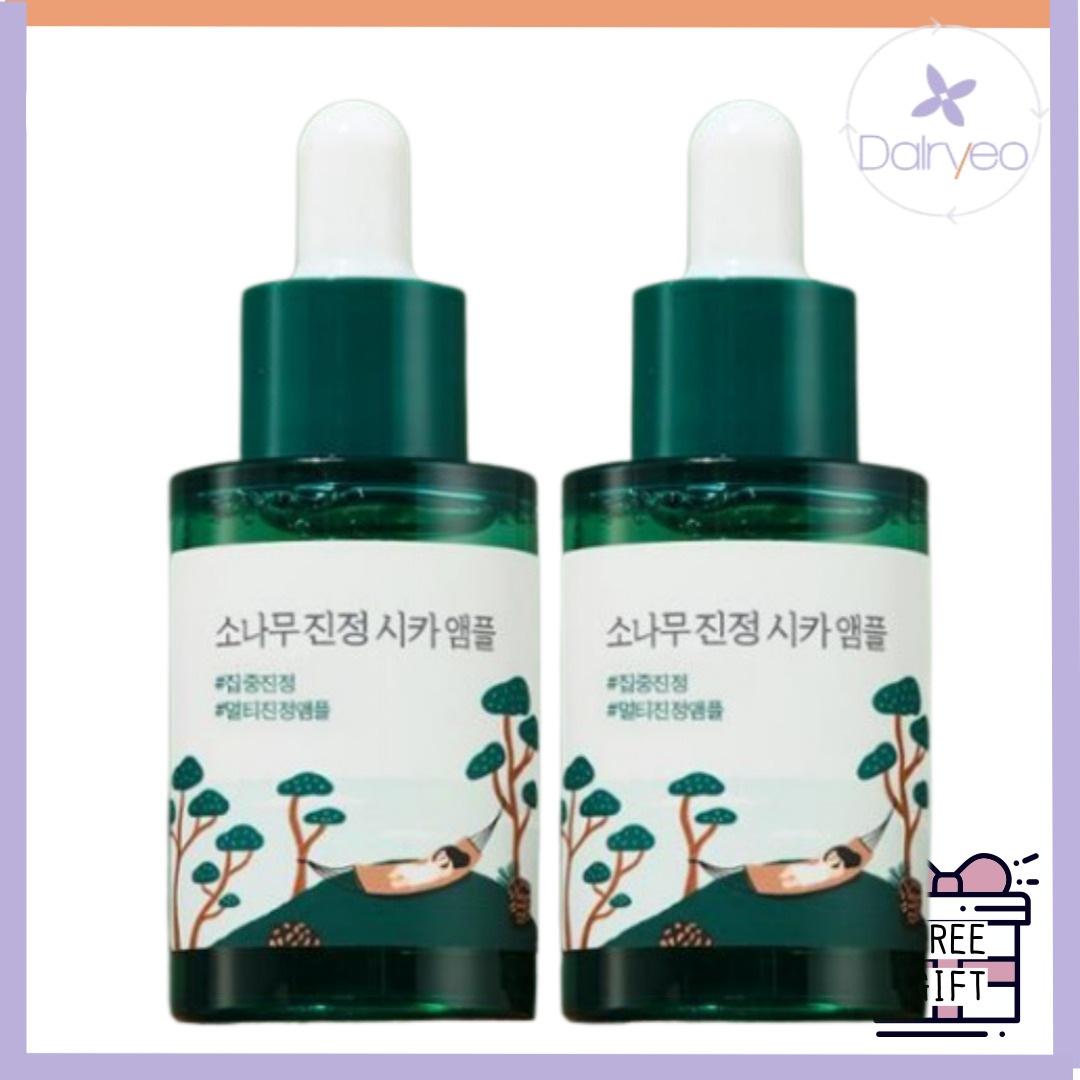 ラウンド·ラップ マツ 鎮静 シカ アンプル 30ml ダブル企画 韓国化粧品 アンプル エッセンス シカ 松の木 敏感肌 皮膚鎮静 라운드랩 시카 앰플 더블